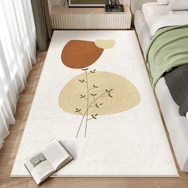 Style Modern Carpets for Living Room Minimalist Bedroom Decor White Carpet Fluffy Soft Bedside Floor Mat Thick Plush Lounge Rug D260610