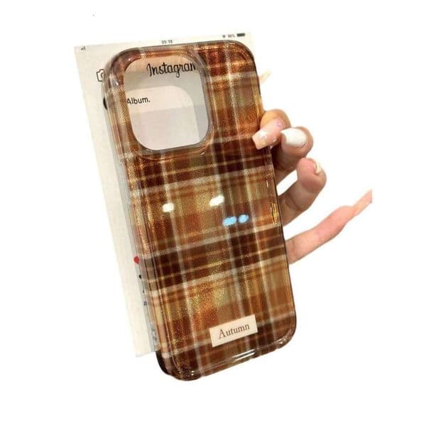 New outdoor Dhgargets High-End Deep Brown Plaid 3D Bowknot Case Iphone 16 Pro Max, For Women 2026 32
