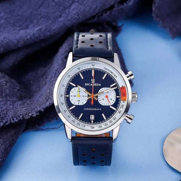 INCASEDA New Timing Code Multi functional Movement Men's Round Luxury Brand Fashion Sports Quartz Watch 26Y0610