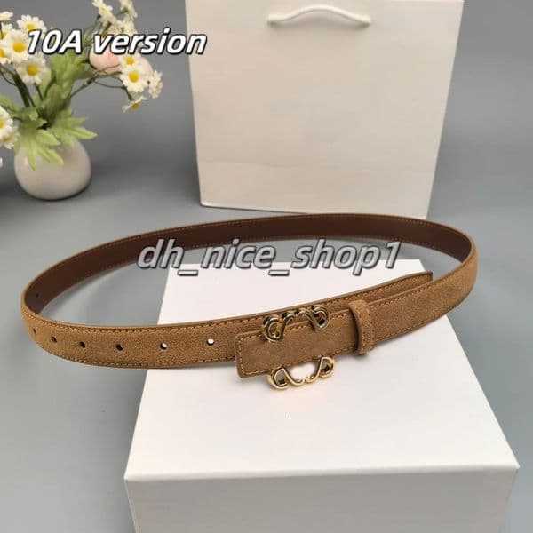 2026 AAA Luxury Belt Fashion loeweBelts Designer Brand Belts Gold Buckle Cintura for Women Designer Cinture Cintura Width 25cm Khaki Beige Accessories 5b4