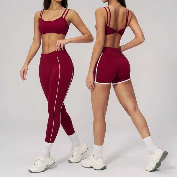 2PCS Suit Women Gym Tracksuit High Waist Leggings Workout Shockproof Bra Sports Set Fitness Running Suit Push Up Sportswear T260610