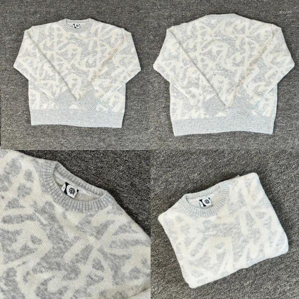 Men's Sweaters Style Streetwear Trend Mertre Sweater High Quality Casual Jacquard Knitted Pullover Men Women