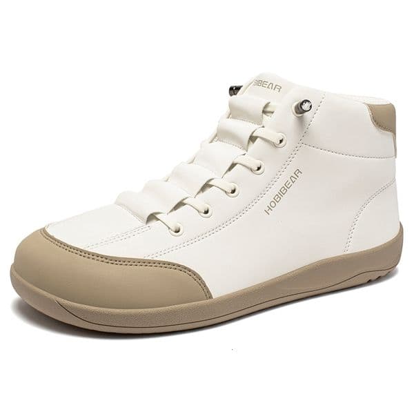 HOBIBEAR Mid Top Barefoot Shoes Mens Womens Wide Toe Ankle Boots Outdoor Non-Slip Artificial Leather Shoes 260609