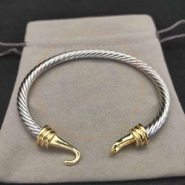 Davidlys David Luxury Designer Vintage Cable Bracelet Women Men Titanium Steel Wire Rope Cuff Bangle Daily Wear Jewelry Birthday Gift 224