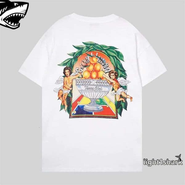 Casas shirts 2026 T Shirts Fashion Designer Men Casas Summer Clothes Crew Neck Quick Dry Apparel Tops Chest Letter Casablancolly Shirt ed1