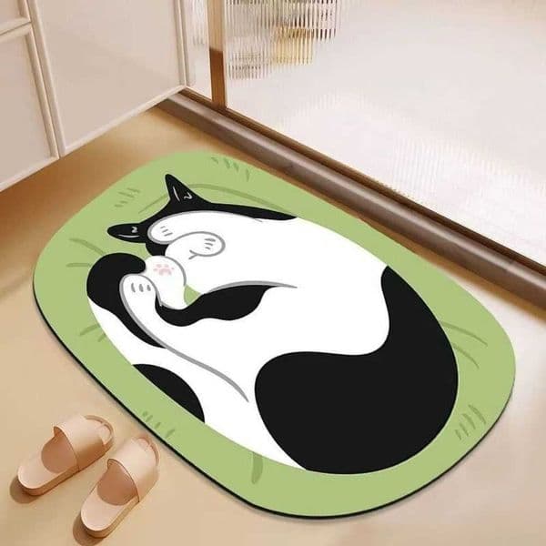 Bathroom VIKAMA Floor Mat - Unique Cartoon Shape Easy To Clean And Absorb Water Ideal For Bathrooms Suitable For Home Decor D260610