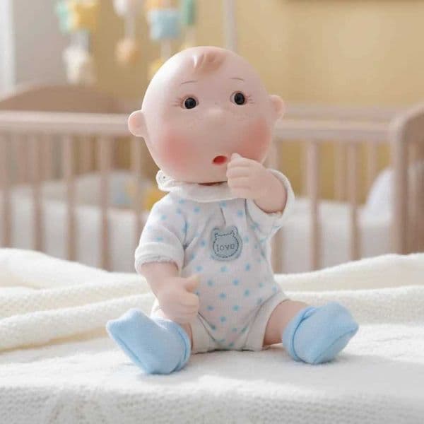 Cloveray Authentic 7-inch Mini Cute Reborn Baby Doll 17cm Soft Vinyl Baby Companion Toy Boy And Girl Birthday Gift L260610SNXF