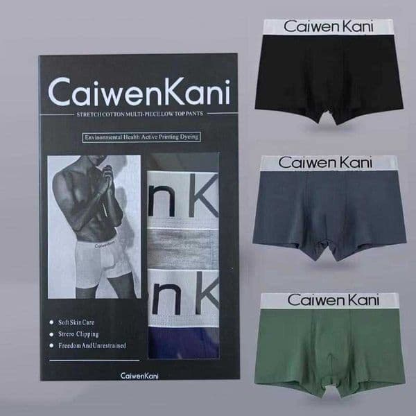 Modal pure cotton crotch men's underwear - breathable, sexy, antibacterial, flat-front pants - four-cornered men's briefs in gift box set L260610
