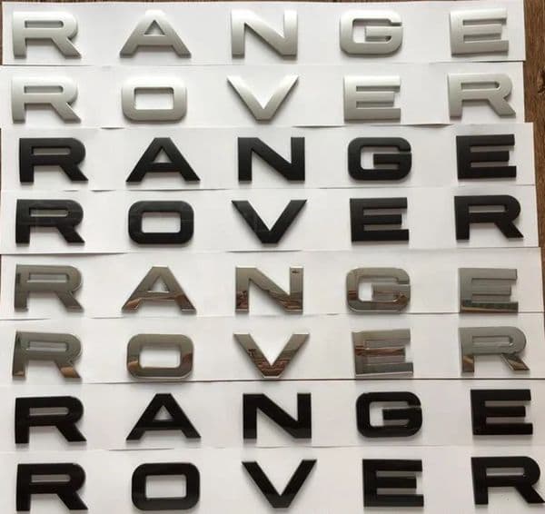 Car Tyre Sticker Glossy Matte Black Silver For Range Rover Letter Car Front Hood Cover Rear Trunk Logo Badge Stcker Auto Styling Accessories Tonneau Cover 55