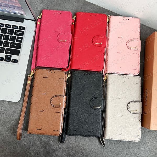 Luxury Lychee Wallet Phone Case for iPhone 17 Pro Max 16 Plus 15 14 13 12 11 Emboss Floral Leather Protection TPU Frame Full Body Anti-knock Designer Cover iPhone17 16pro