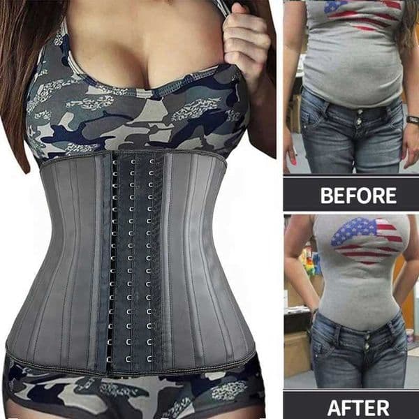 Women Body Shaper 25 Steel Bones Latex Waist Plus Size Corset Shapewear Slimming Belly Modeling Strap Reductive Girdle T260610