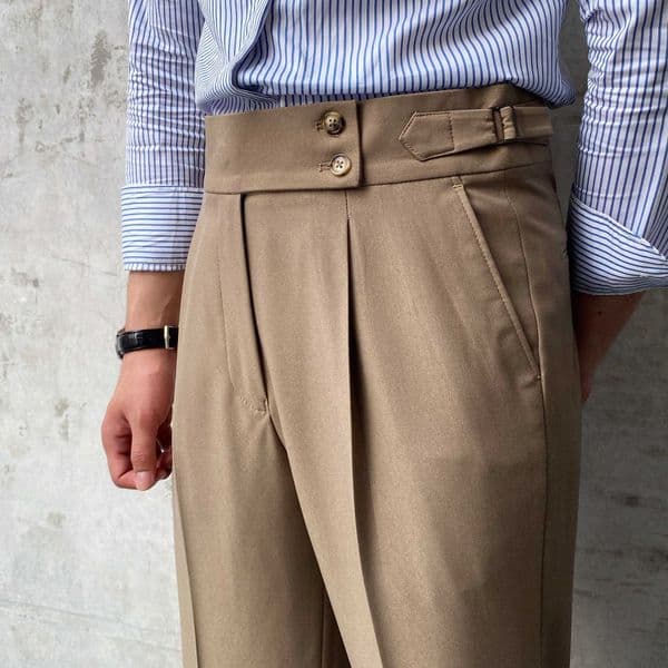 Pants Mens Draping High Waist Straight Leg Pants Autumn Casual Pants Pants S260610