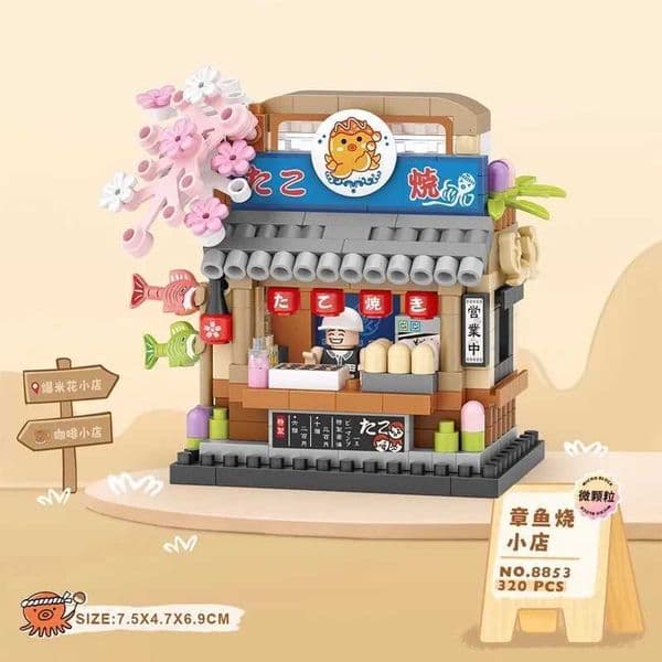 Food store Building Blocks City View Scene Coffee Shop Architectures model Assembly Toy Christmas Gift for adult 8852 J260610