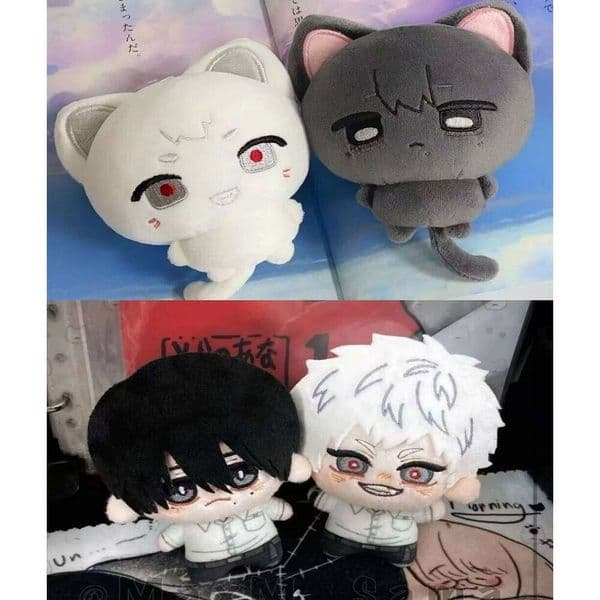 Hot The Summer Hikaru Died Tsujinaka Yoshiki Anime Cute Maumet Puppet Plaything Pendant Keychain Plushies Mascot Christmas Gift 26Y0610