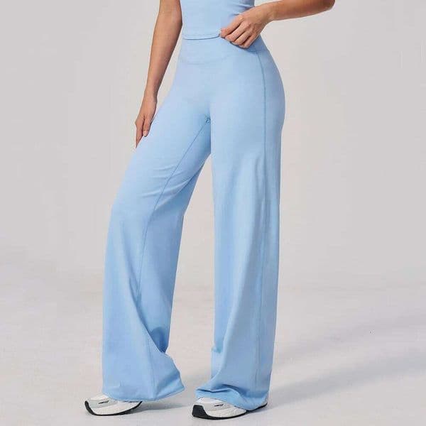 Sport Trousers Straight-Leg Women Wide-leg High Waist Yoga Pants GYM Naked Feel Pilates Running Workout Bell-bottoms J260610