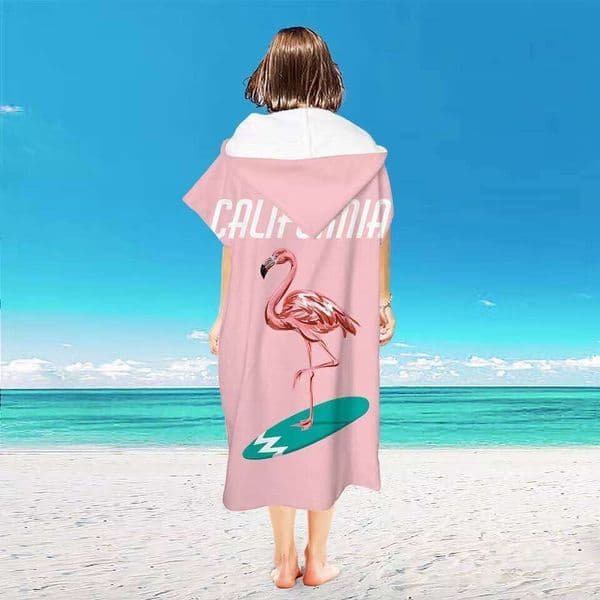 Beach with Hood Microfiber Swim Poncho Hot Quick Dry Sand-Free Hooded Towel for Adults Men Women 26Y0610