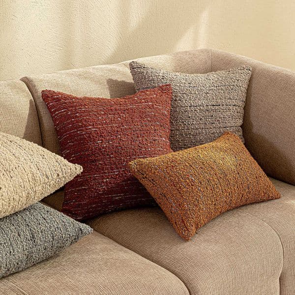 Textured loop yarn pillowcase multi-color blended cushion for living room sofa bedroom and model room decor L260606