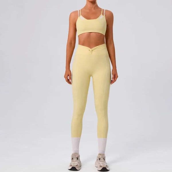 2PCS Womens Set High Waist Hip Lift with Chest Pad Bra Sports Shorts Fitness Suit Casual Running Gym Leggings Set T260610