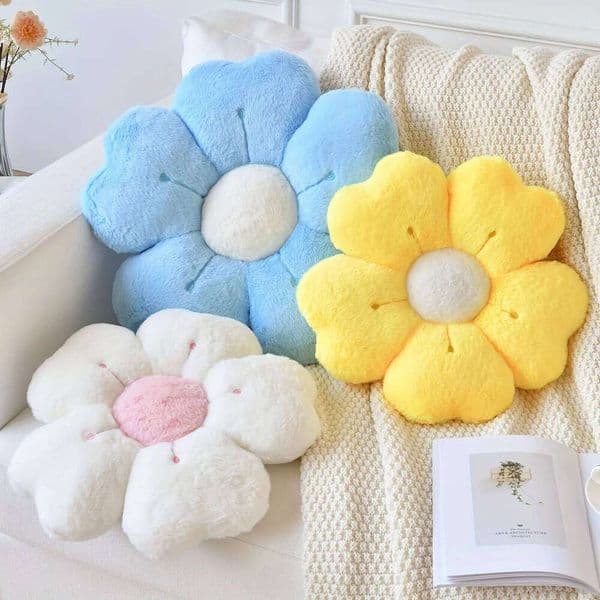 Flower-Shaped Plush Throw Pillow - Comfortable Cute Mattress and Sofa Decor Cushion, Chair Floor Cushion Almofadas 26L0610
