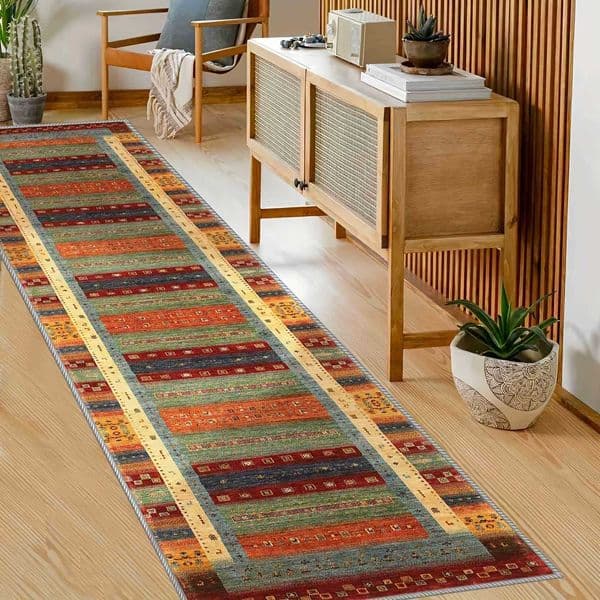 Maintenance Easy Coral Fleece Carpet Creative Color Blocks for Kitchen Corridor Laundry Room Dining Room Rug for Decor D260610