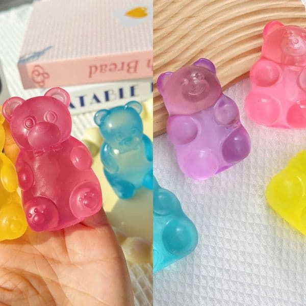 Bear Little 1-8PCS Maltose Colorful Pinch Stress Relief Ball Stress Relief Toy Pinch Music Stress Relief Tool Slow Rebound L260609