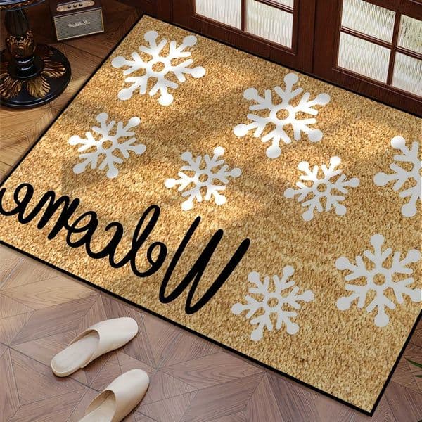 Rug Christmas Snowflake Welcome Christmas Doormat Bathroom Kitchen Rug Atmospheric Home Decor D260610