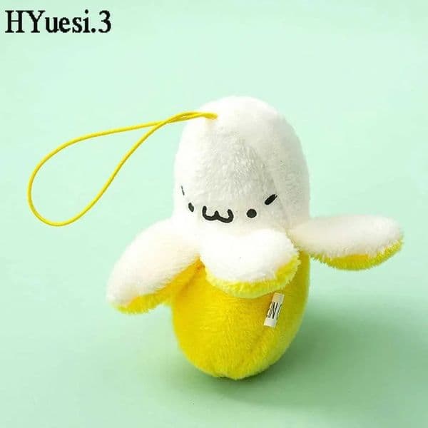 2026 New Game And Toy Stuff Animal Creative Banana Shaped Stuff Animal Pendant Keychain Womens Soft Plush Doll Charm Mobile Wallet Handbag Decoration Holi 22