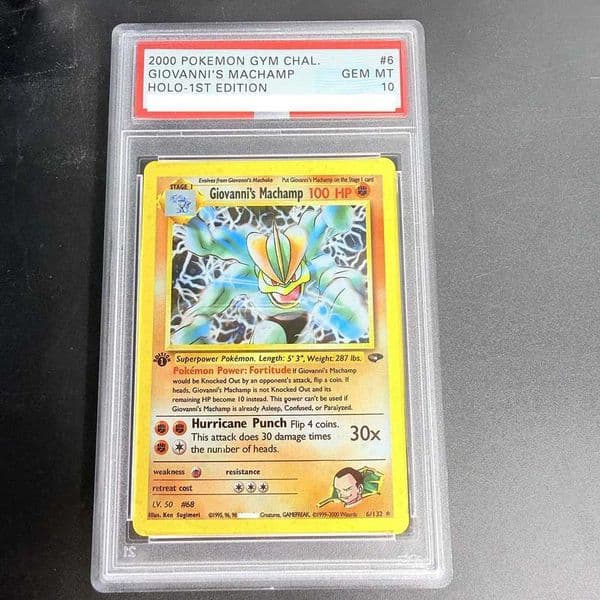 DIY Card 2000 GYM CHAL GIOVANNIS MACHAMP 6/132 Collection Card Copy Card Anime Game Gift Toy L2606096MLH
