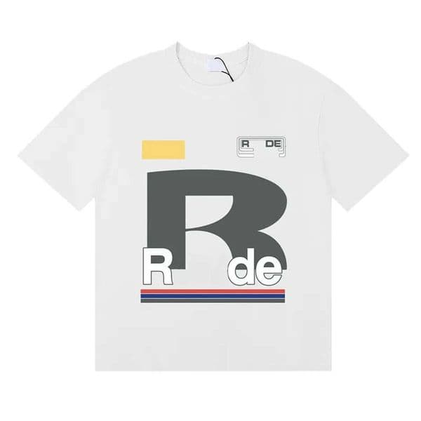 Ruhude T Shirt Mens High Street Hip Hop Style Mens Beach Pants Cotton Rhudeslys Short Sleeves Shirts Casual Versatile Shorts Rhdue Loose Pants Graphic Shirt 8F3