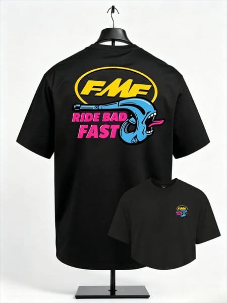 FMF Ride Bad Fast Motocross T Shirt for Men 100 Cotton Dirt Bike Racing Graphic Tee Casual Short Sleeve White 2026 260610