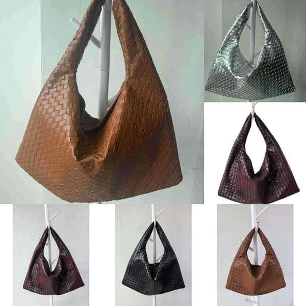 Designer Hobo Bags Women Crossbody Cross-border woven solid color large-capacity handbag versatile simple casual soft leather