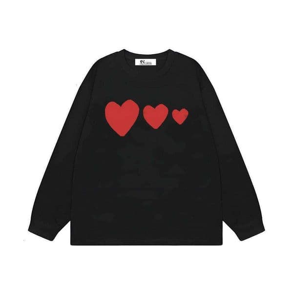 Play Hoodie Designer Hoodie PLAY Hoodies Long Sleeve Loose Casual Pullover Japanese Style Love Heart And Letter Print Pattern Couple Clothes High Quality Top 49F