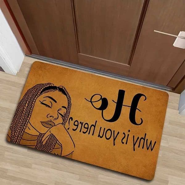 Girls VIKAMA Creative Entryway Rug Thickened Anti-Slip Base American Street Style Waterproof Doormat Decorative Hallway Mat D260610