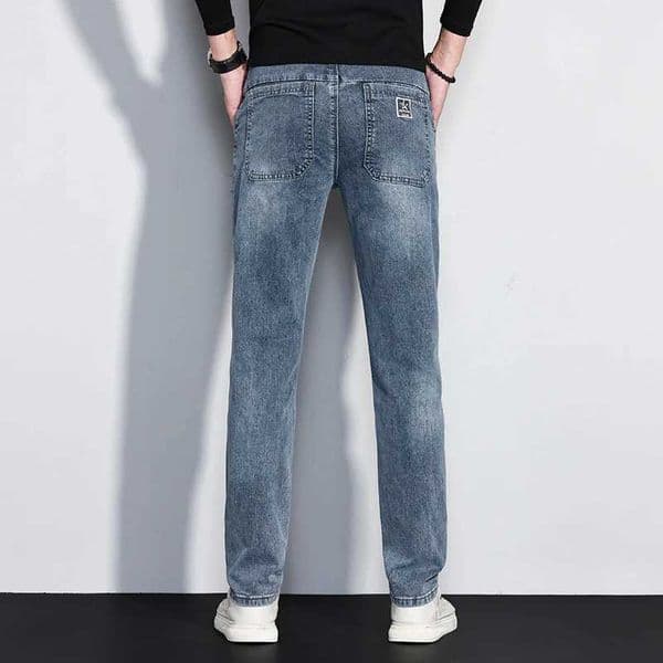 Mens Jeans Slim Fit New Stretch Straight Vintage Trendy Denim Pants Korean Washed Soft Versatile Fashion Trousers Streetwear X260609