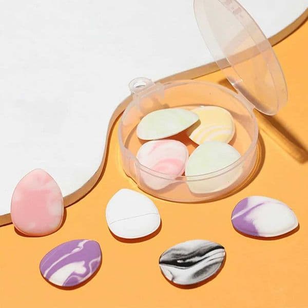10Pcs Water Drop Shape Mini Finger Powder Puff Soft Skin Friendly Makeup Sponge for Concealer Dark Circles Wet Dry Use TeardropT260610