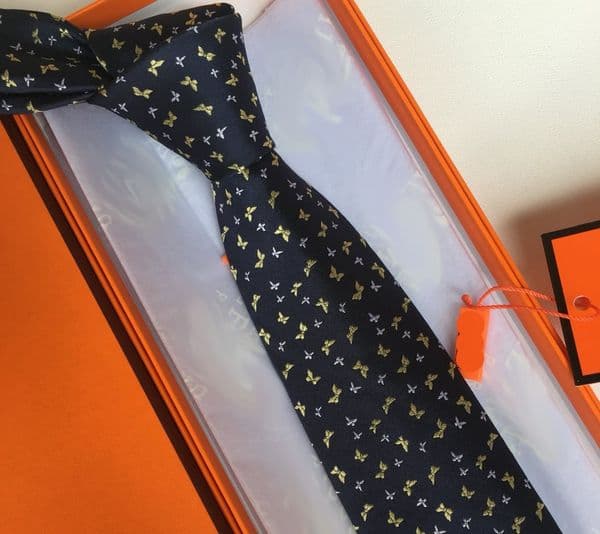 2026 new Luxurious ties, designer ties, fashionable men's ties, letter-printed business casual handcrafted bow ties, silk - various styles m1888