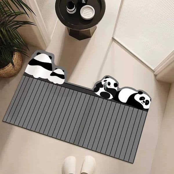 Absorbent Diatomite Rug Cute Cartoon Animal Foot Mat Anti-Slip Bathroom Door Bathroom Absorbent Carpet Home Decoration D260610