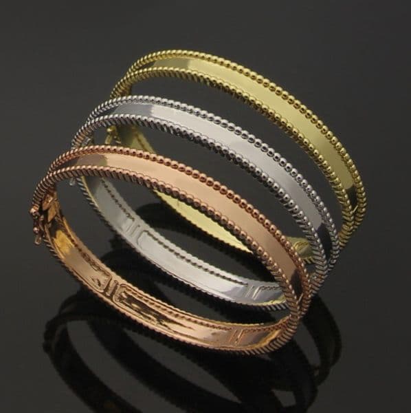 Fashion Designer Womens Bangles Stainless Steel Bracelets Four-leaf Clover Bracelet Jewelry