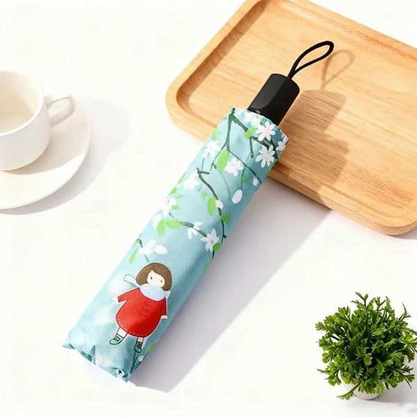 Compact 1pcs folding umbrella flower and the cute and interesting girls UV-proof and rain-proof ultra-light portable sunshade D260610
