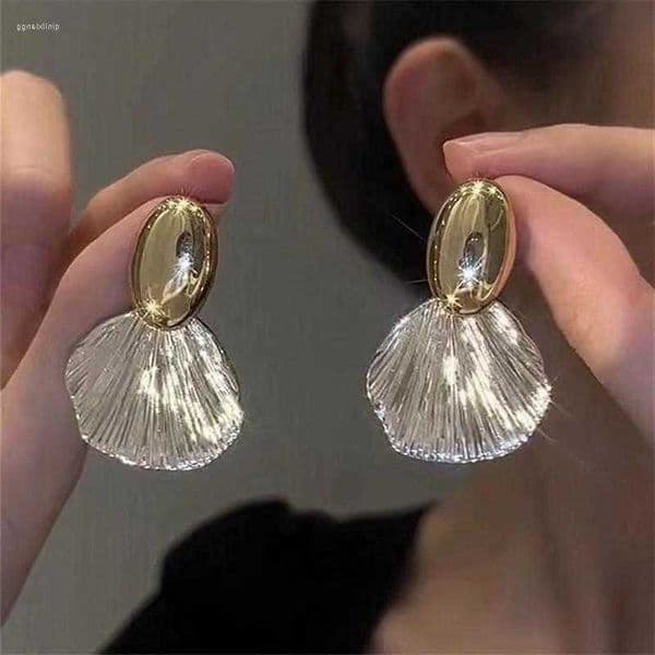 Stud Earrings Korean Piercing Big Shell Shape Earring For Women Girls Fashion Wedding Party Jewelry Gift Pendientes Eh266 Q260610