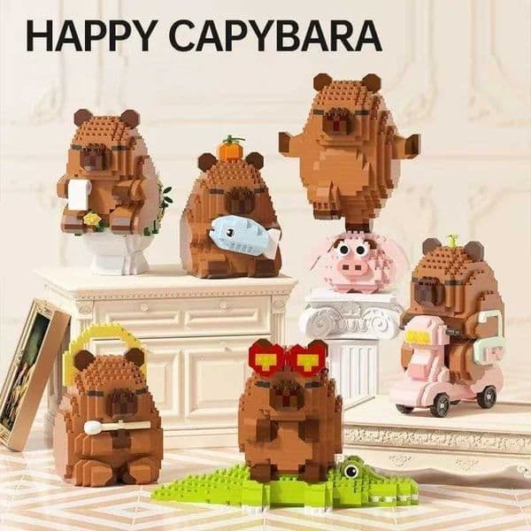 Style Capybara New Small Particle Building Blocks Girls Series 3D Assembly Puzzle Toy Z260609