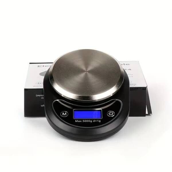 Digital Battery-Powered Kitchen Scale 5000G 1G Precision Metal Platform, Suitable For Baking, Coffee Weighing, Home Use
