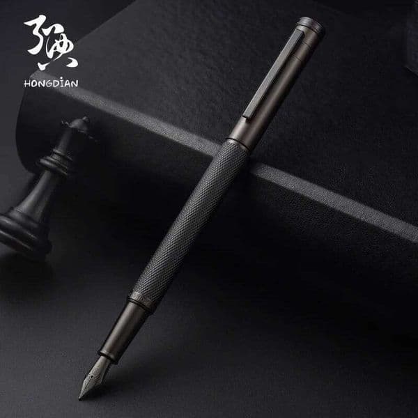 LT Hongdian Titanium Black Forest Calligraphy Student Business Office Women Boxed 1850 Gift Ink Pen W260610