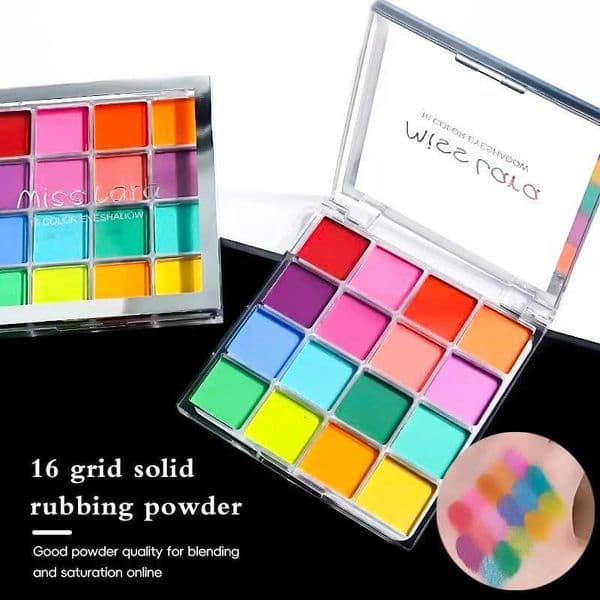 16 grid rainbow solid gradient disc long-lasting high saturation gradient blending powder gradient effect creative nailsT260610