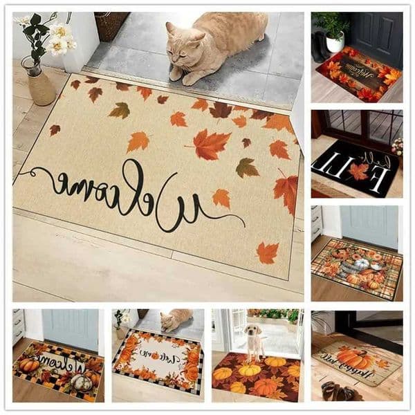 Larch VIKAMA Welcomes Anti-Slip Entrance Door Carpets Bedroom Bathroom Floor Mats Farm Autumn Home Decoration Carpets D260610