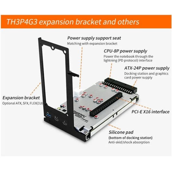 outdoor 2026 New Upgraded Th3p4g3 Thunderbolt-Compatible GPU Video Dock Laptop To External Graphic Card For Macbook Notebook PD 60W 40Gbps Free Shipping 264