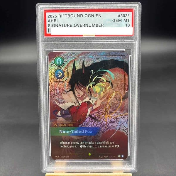 League Of Legends Card 2025 RIFTBOUND OGN AHRI 303 Collection Card Copy DIY Card Game Gift Toy L260609VW0D