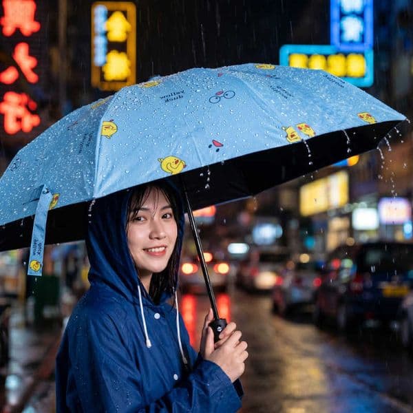 Sunny 16-bone and Rainy Strong Durable Wind-resistant Small Umbrella Reinforced Automatic Folding Yellow Duck Umbrella D260610BJ47