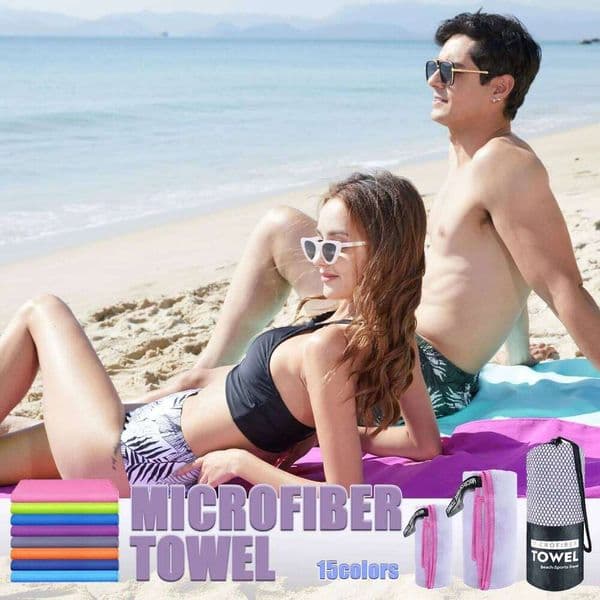 Beach Sports Microfiber Quick Dry Pocket Portable Ultralight Absorbent Towel For Swimming Pool Gym Fitness Yoga 26Y0610