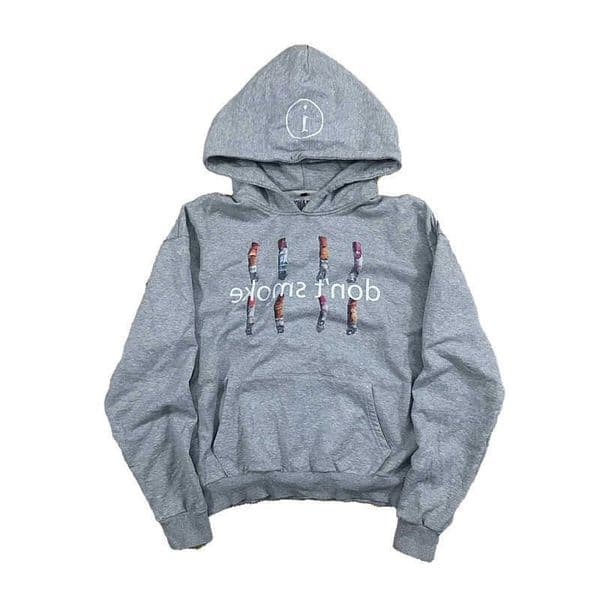 Y2K Gray Sports Hoodie Retro Smoke Print Sweater Men Women New Fashion Vintage Classic Hip Hop Streetwear Clothing Loose Jacket Q260610